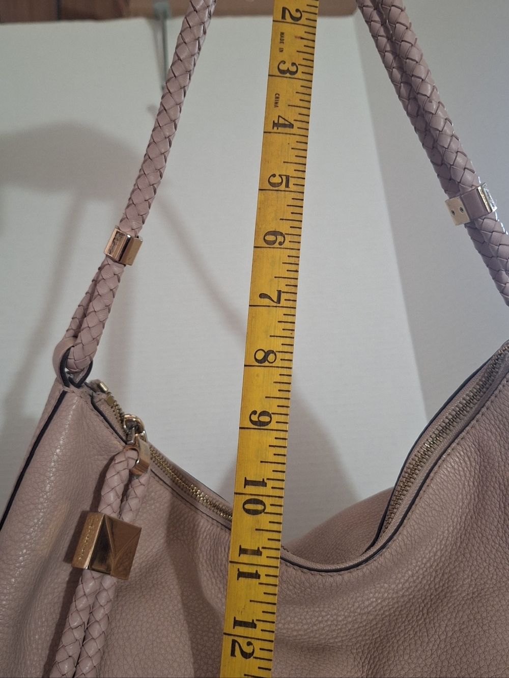 Michael Kors Lexington Large Hobo Shoulder Bag Blush Beige Pink GUC - Picture 17 of 17